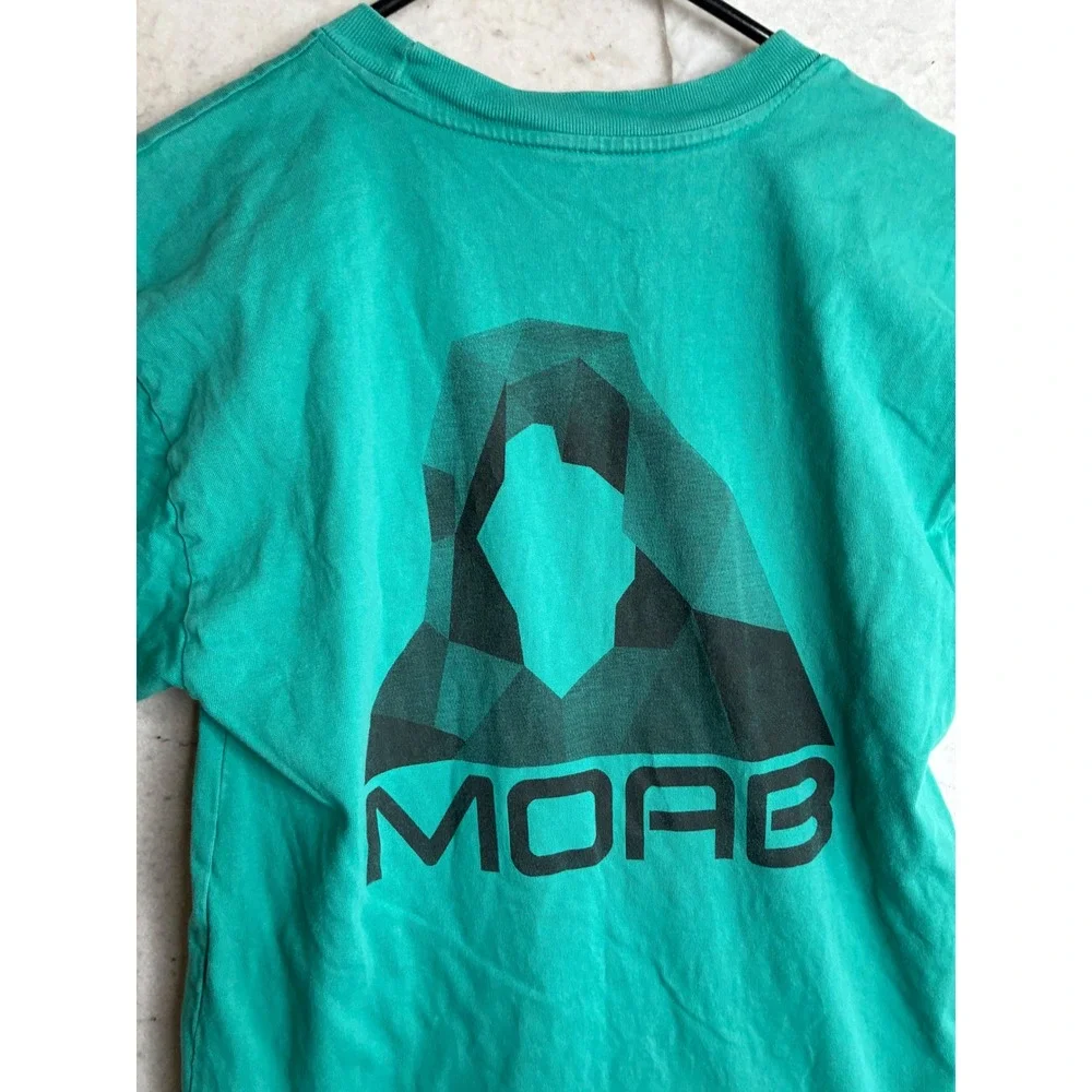 The North Face Mens Moab Graphic Box Logo T-Shirt Teal Green XS AXBP631